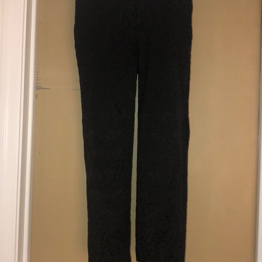 Black patterned pants